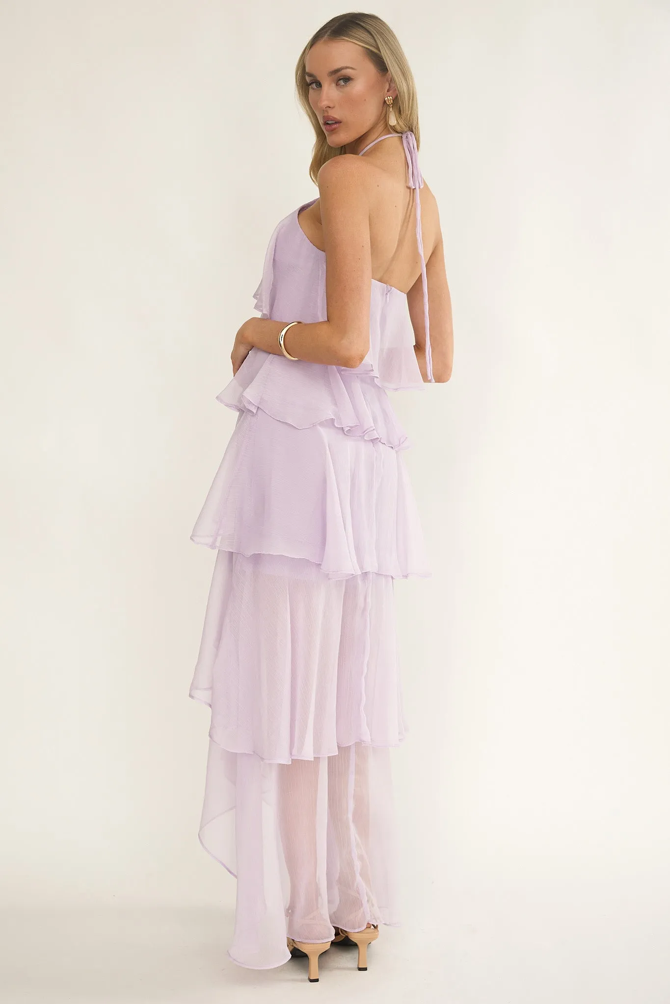 Darylyn Tiered Ruffle Maxi Dress Lilac sold by Selfie Leslie product image thumbnail 5
