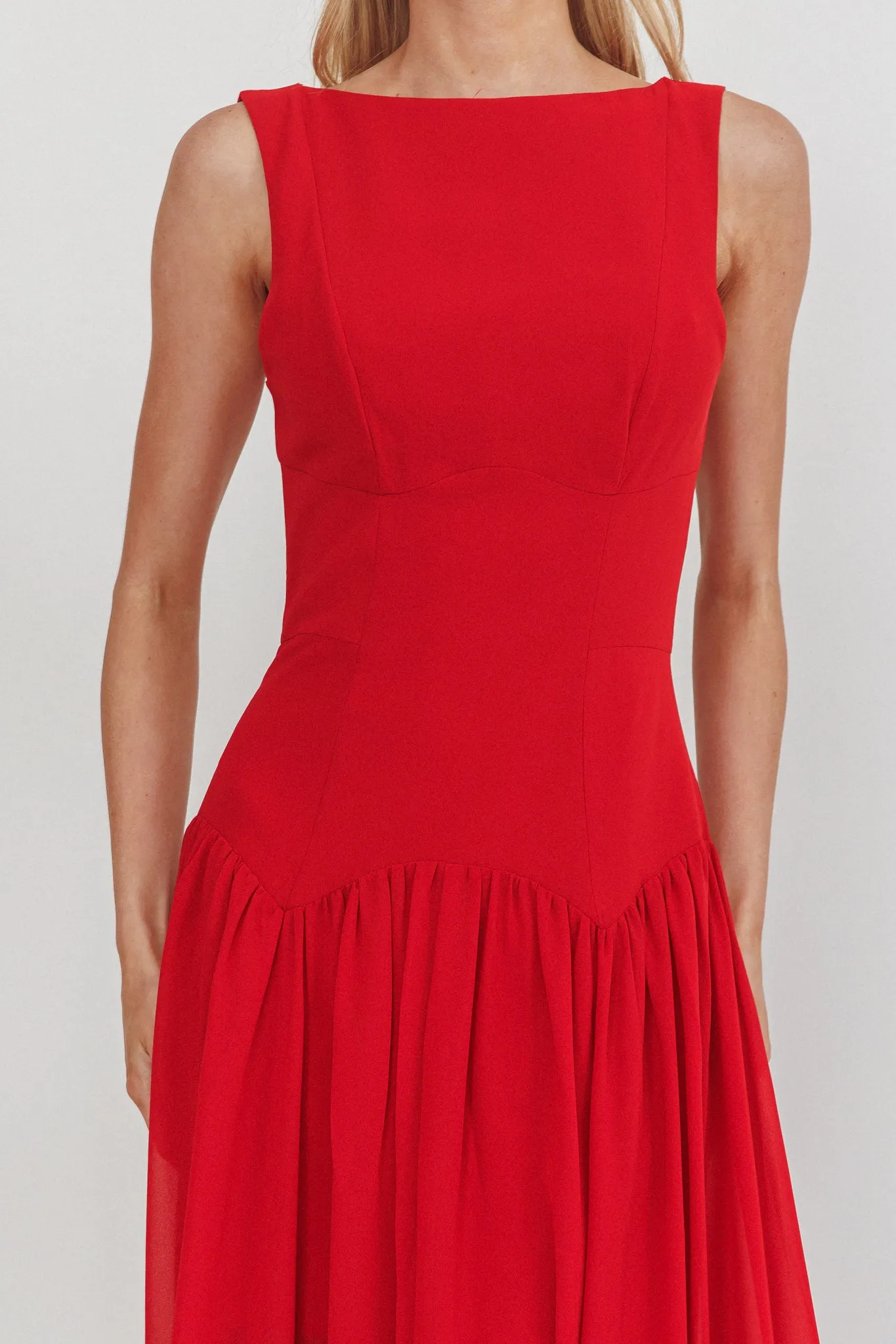 Opulent Low Back Maxi Dress Red sold by Selfie Leslie product image thumbnail 3