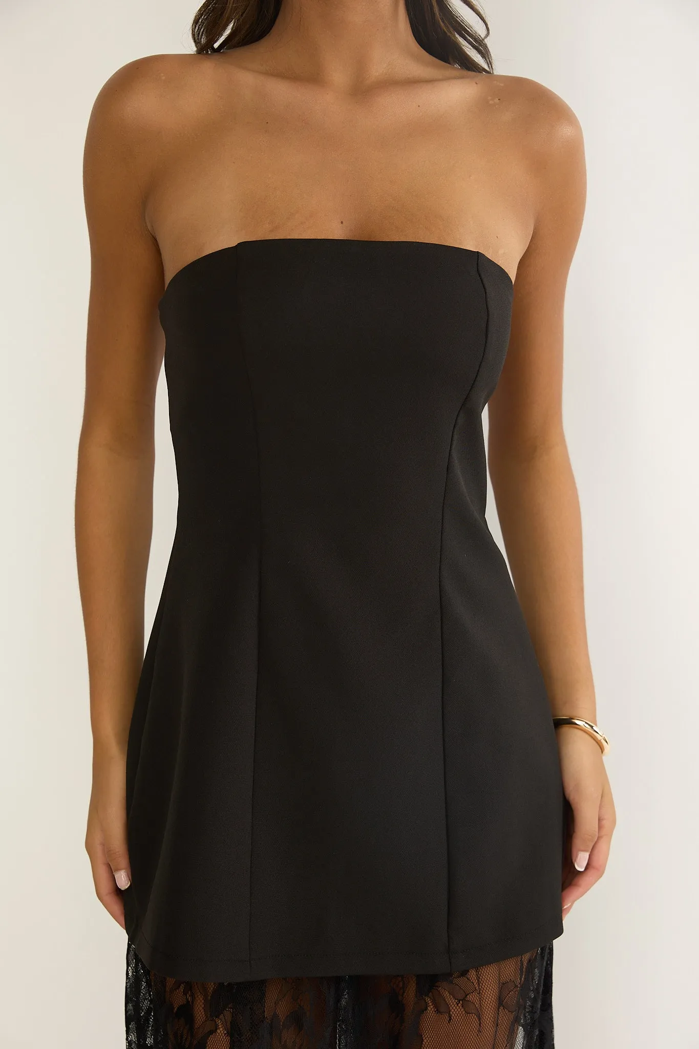 Talina Strapless Two-Piece Lace Skort Set Black sold by Selfie Leslie product image thumbnail 4