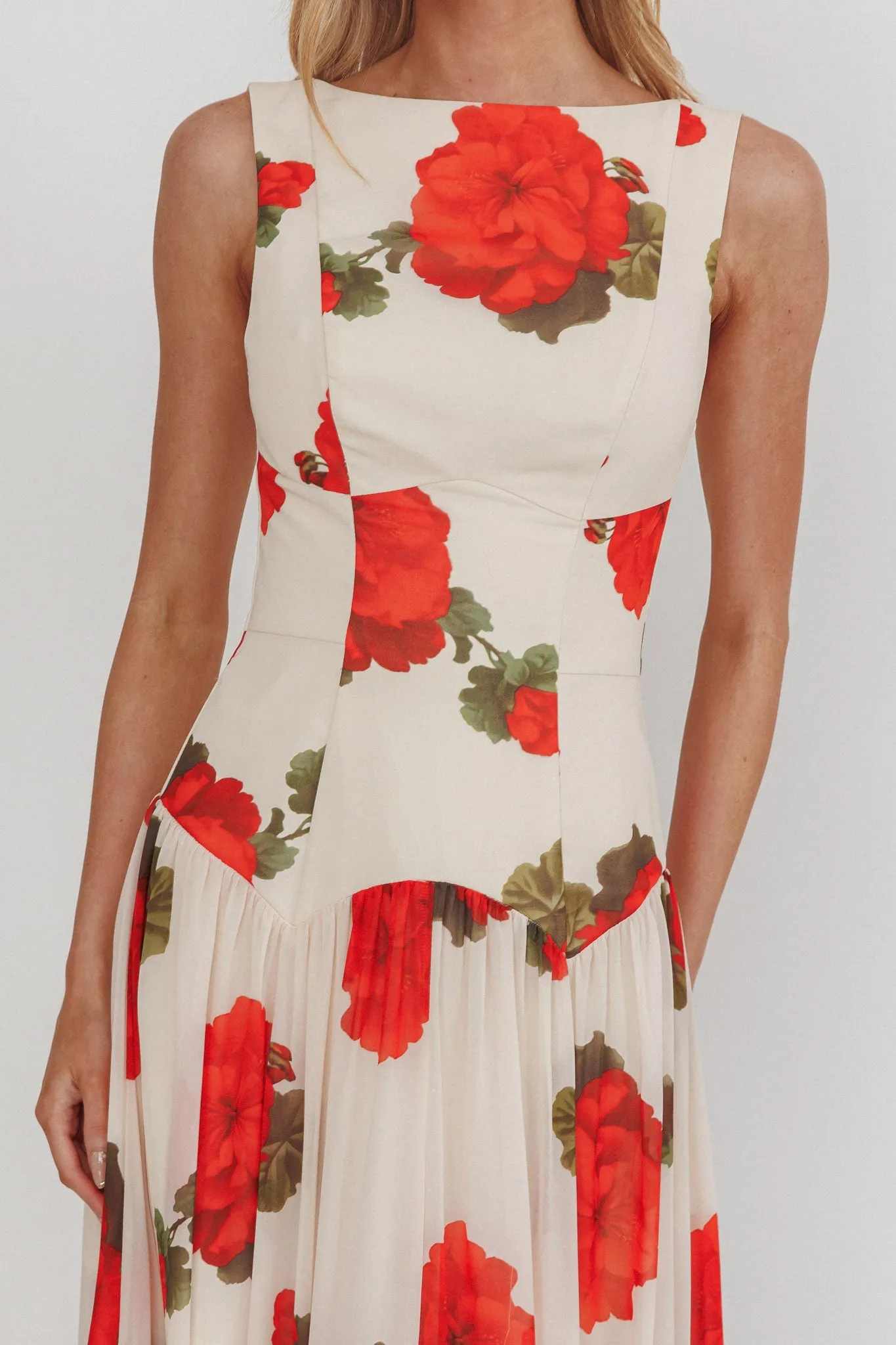 Opulent Low Back Maxi Dress Floral Rose sold by Selfie Leslie product image thumbnail 3