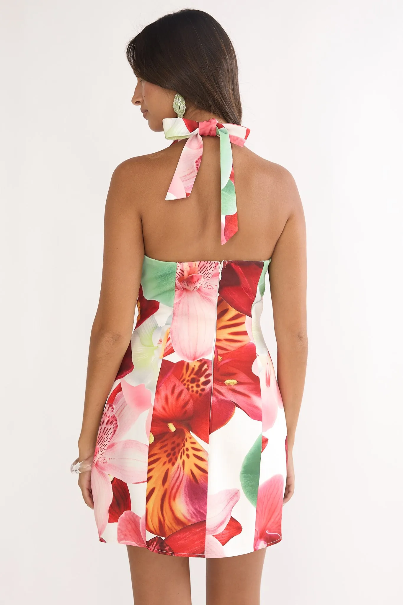 Elisabet Halter Neck Mini Dress Print Floral sold by Selfie Leslie product image thumbnail 2