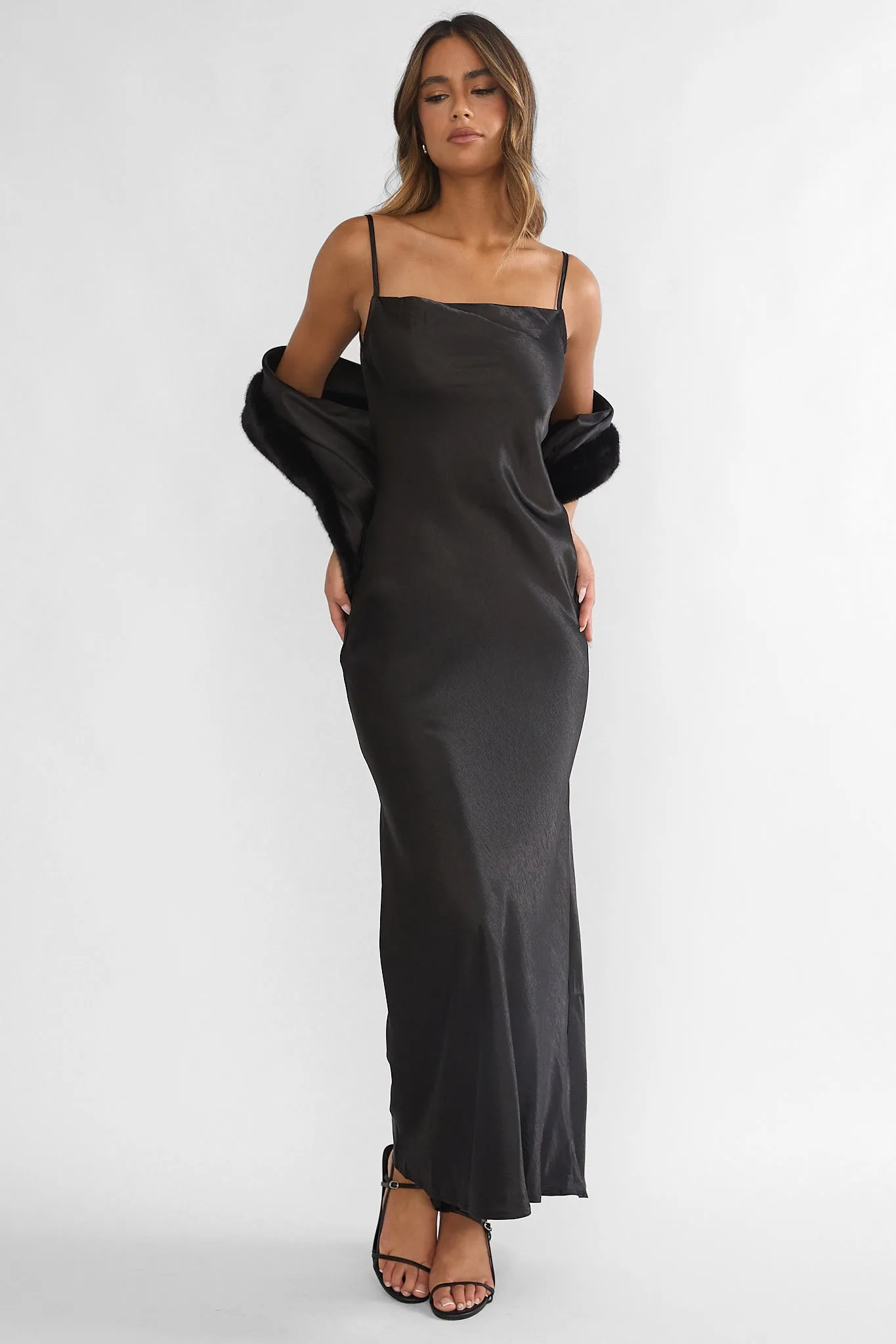 Hadley Cami Scarf Maxi Dress Black sold by Selfie Leslie