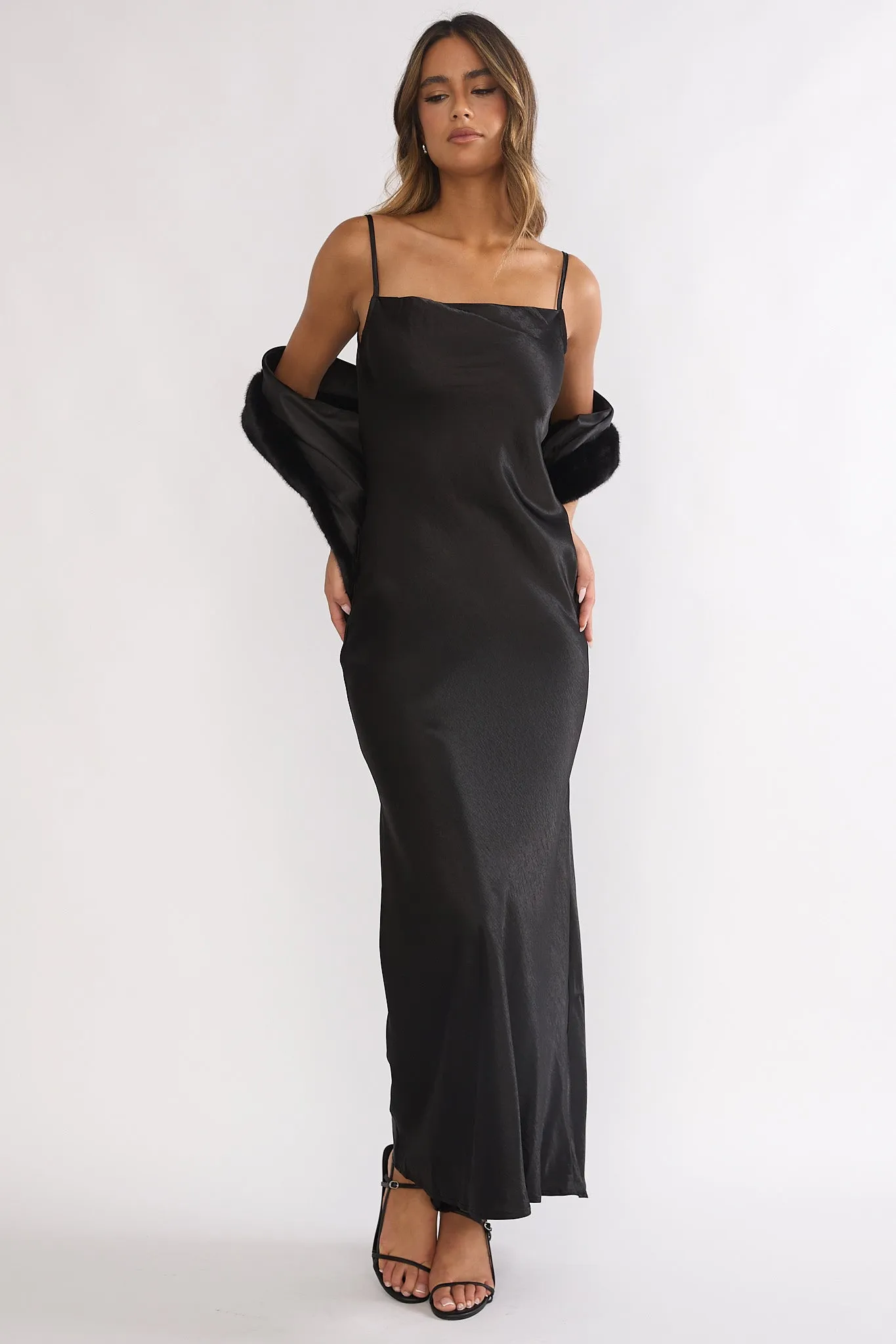 Hadley Cami Scarf Maxi Dress Black sold by Selfie Leslie product image thumbnail 3