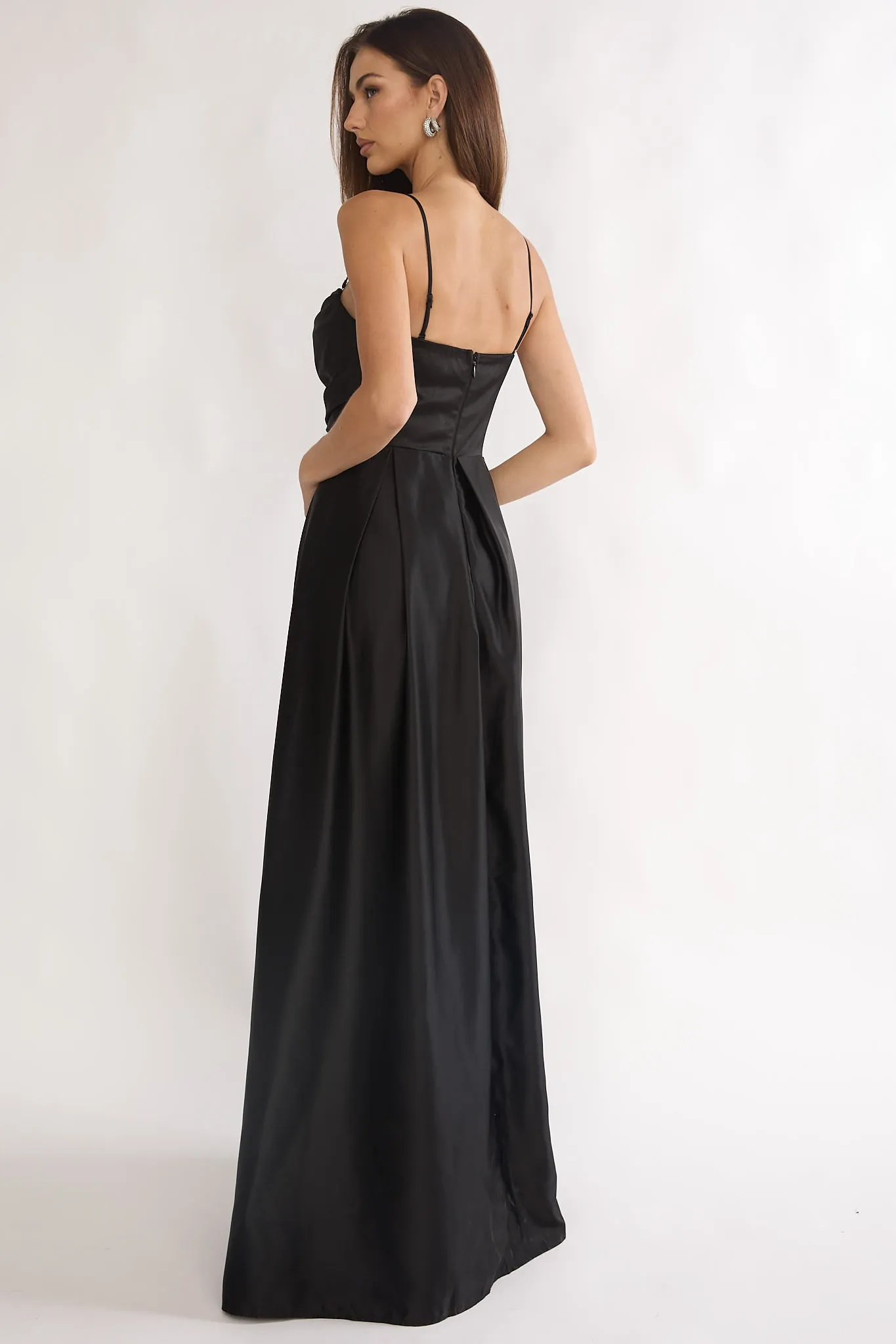 Asterelle Pleated Gathering Maxi Dress Black sold by Selfie Leslie product image thumbnail 2