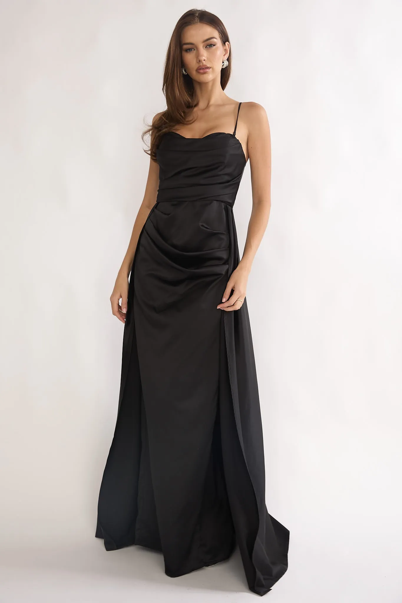 Asterelle Pleated Gathering Maxi Dress Black sold by Selfie Leslie product image thumbnail 5