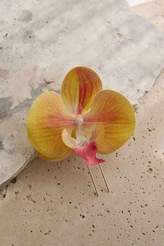 Orchid Hair Pin Peach sold by Selfie Leslie
