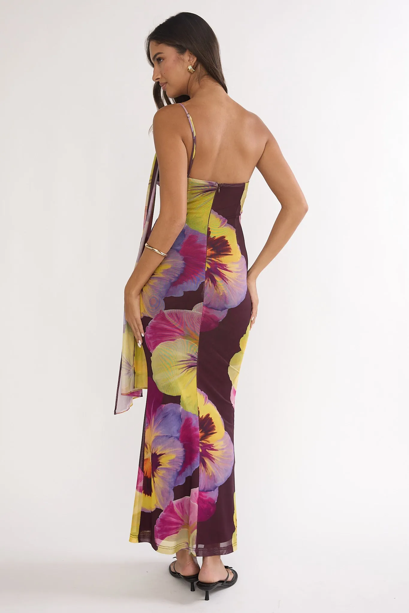 Tallis One-Shoulder Asymmetric Neckline Dress Brown sold by Selfie Leslie product image thumbnail 2