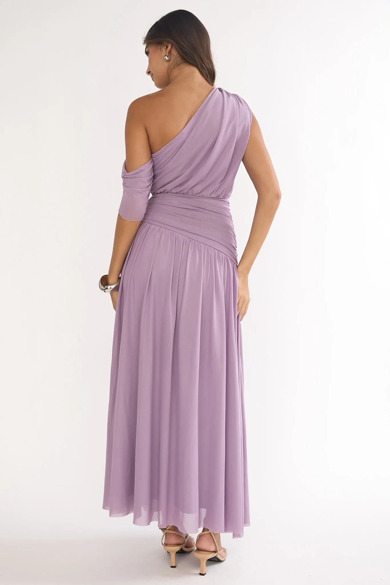 Amretha Asymmetric Neckline Maxi Dress Amethyst sold by Selfie Leslie product image thumbnail 2