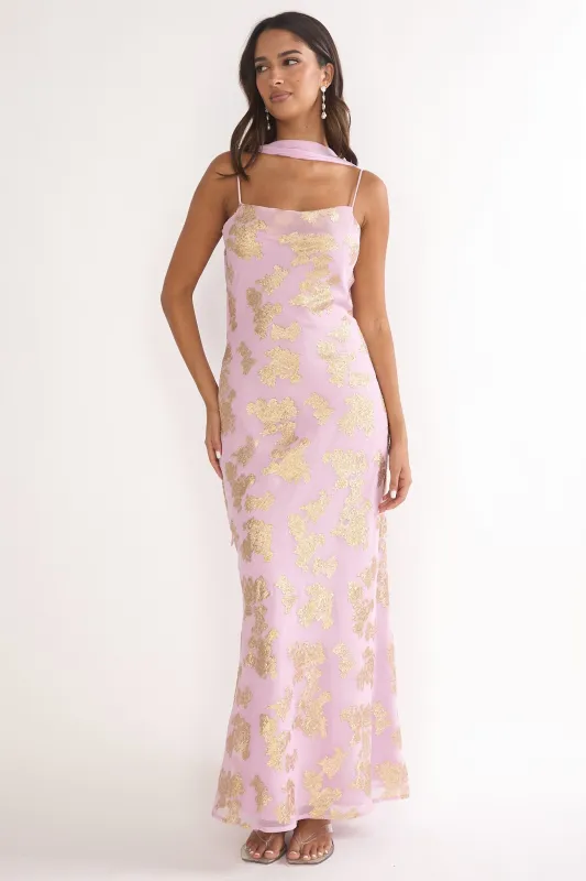 Helsi Cowl Back Maxi Dress Pink sold by Selfie Leslie