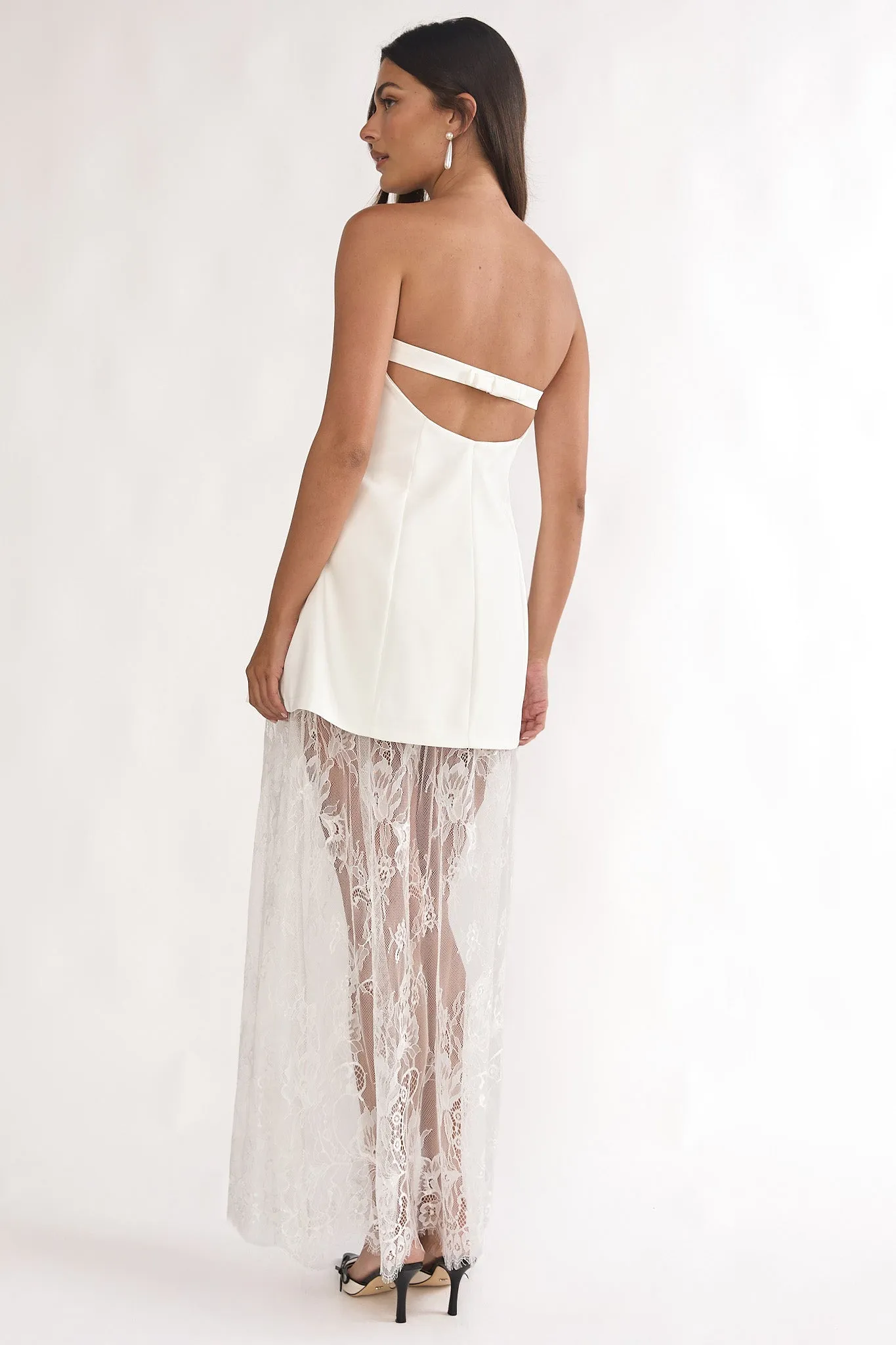 Talina Strapless Two-Piece Lace Skort Set White sold by Selfie Leslie product image thumbnail 2