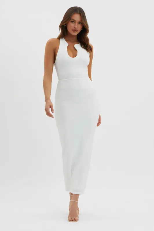 Seek And Find Asymmetric Neckline Dress White sold by Selfie Leslie