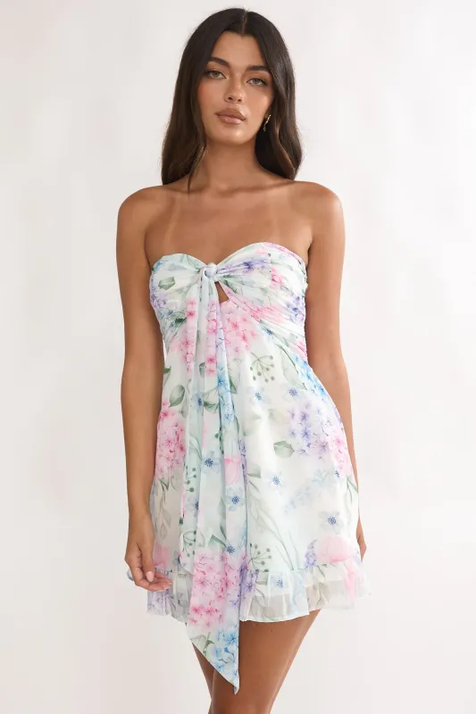 Gloria Day Tied Bust Strapless Mini Dress Lilac sold by Selfie Leslie