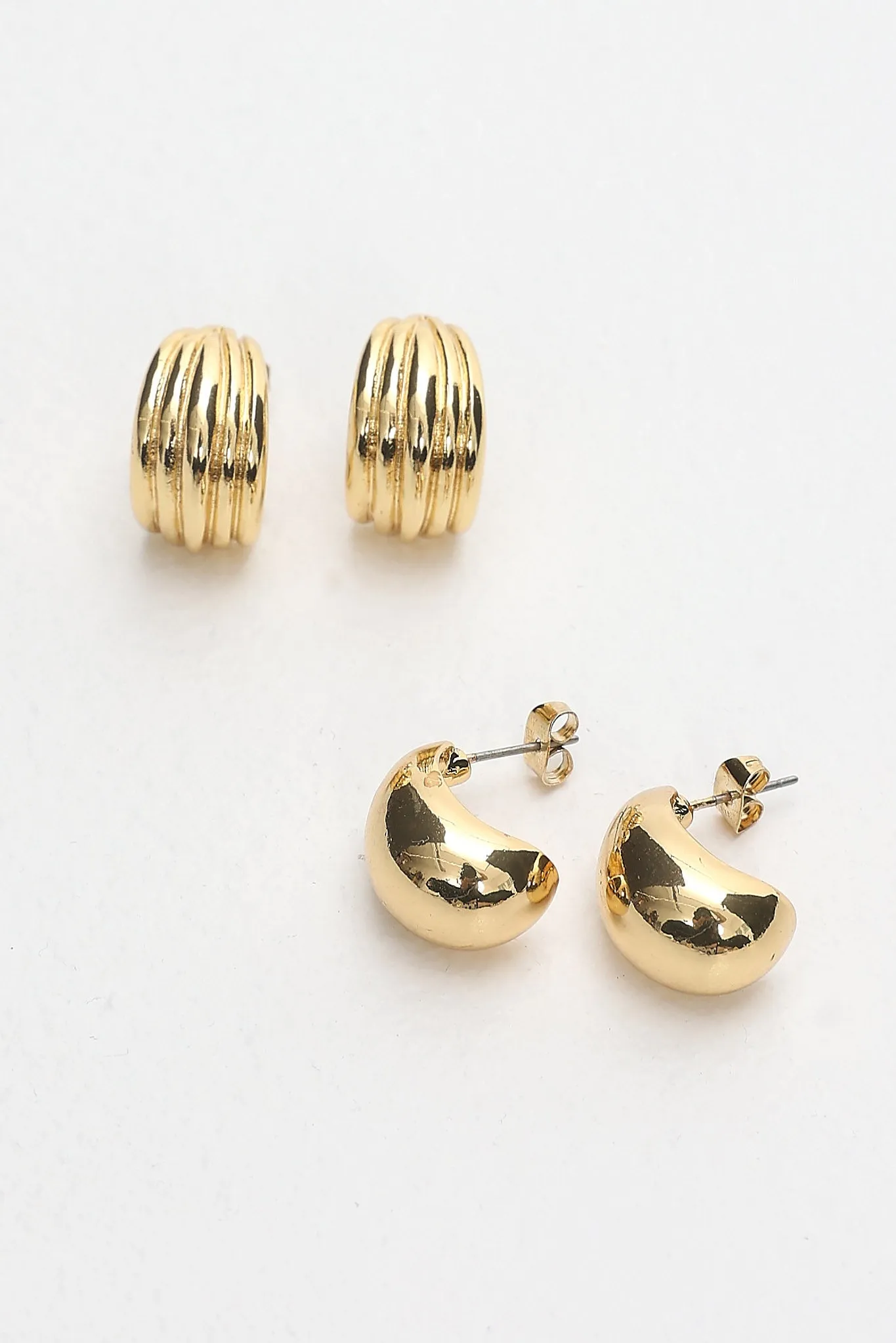 Monroe Stud Earring Set Gold sold by Selfie Leslie