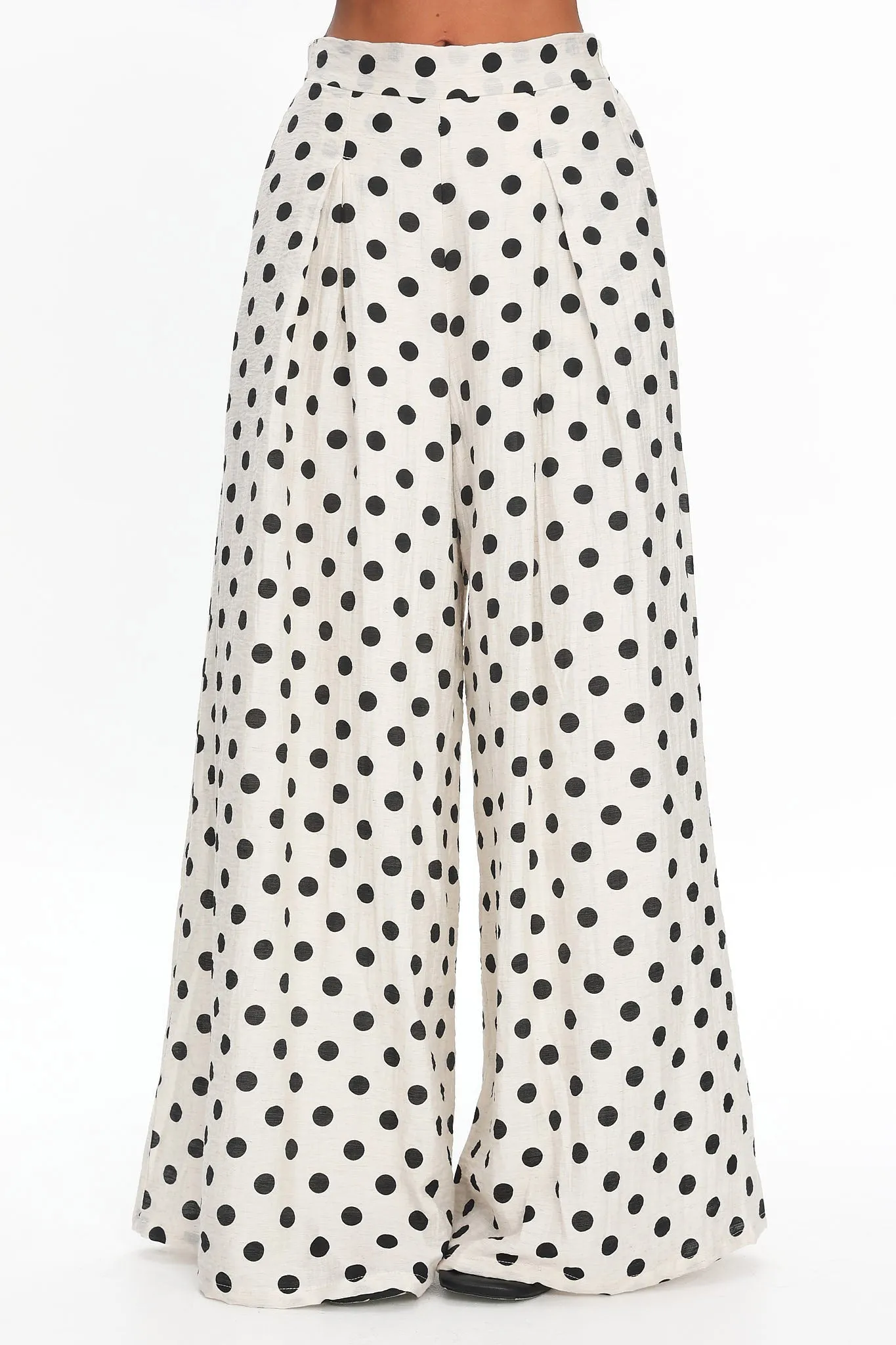 Galentines Wide Leg Pants Polka Dot Ivory sold by Selfie Leslie product image thumbnail 3