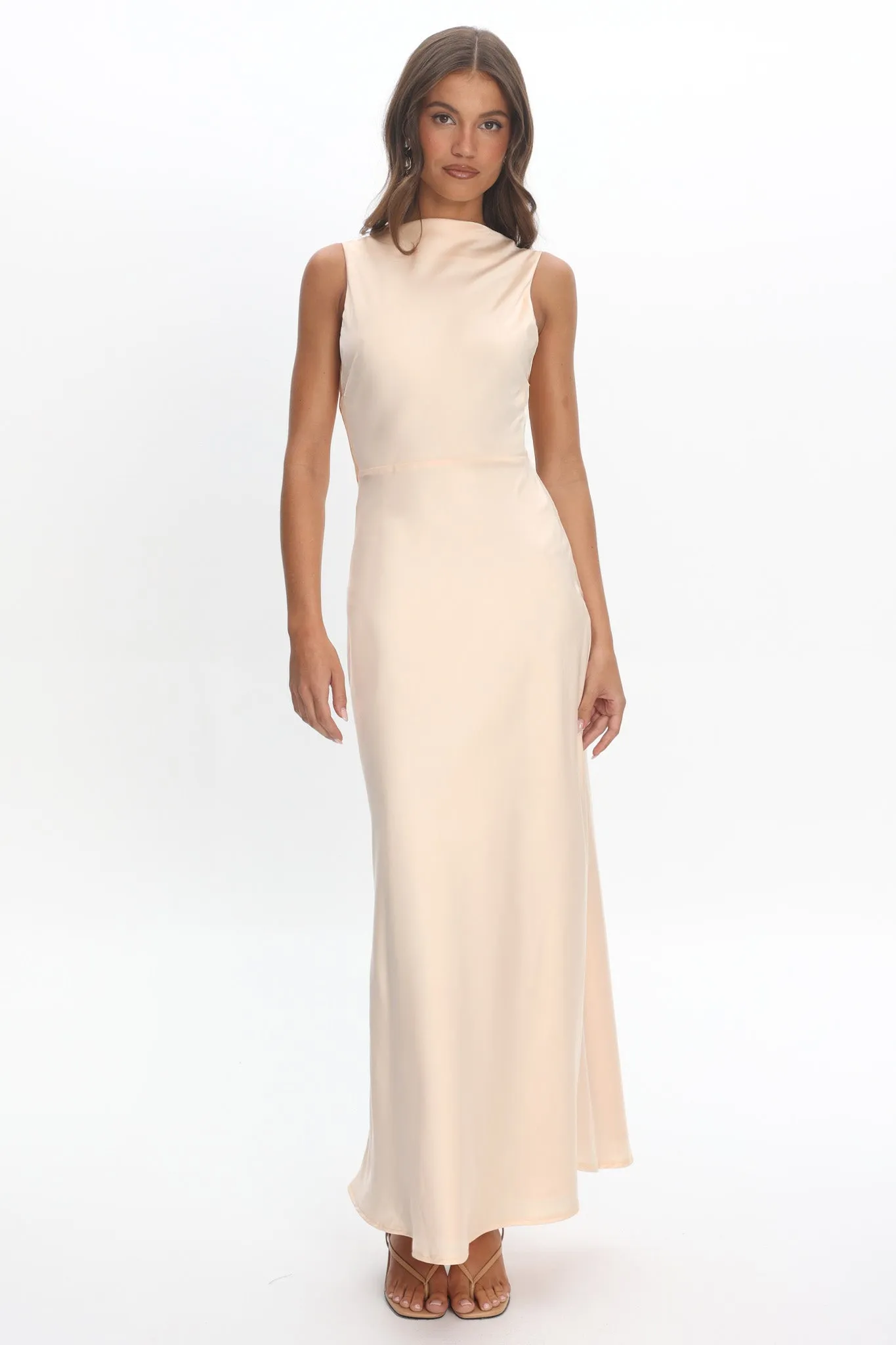 Effie Cowl Back Maxi Dress Cream sold by Selfie Leslie product image thumbnail 4