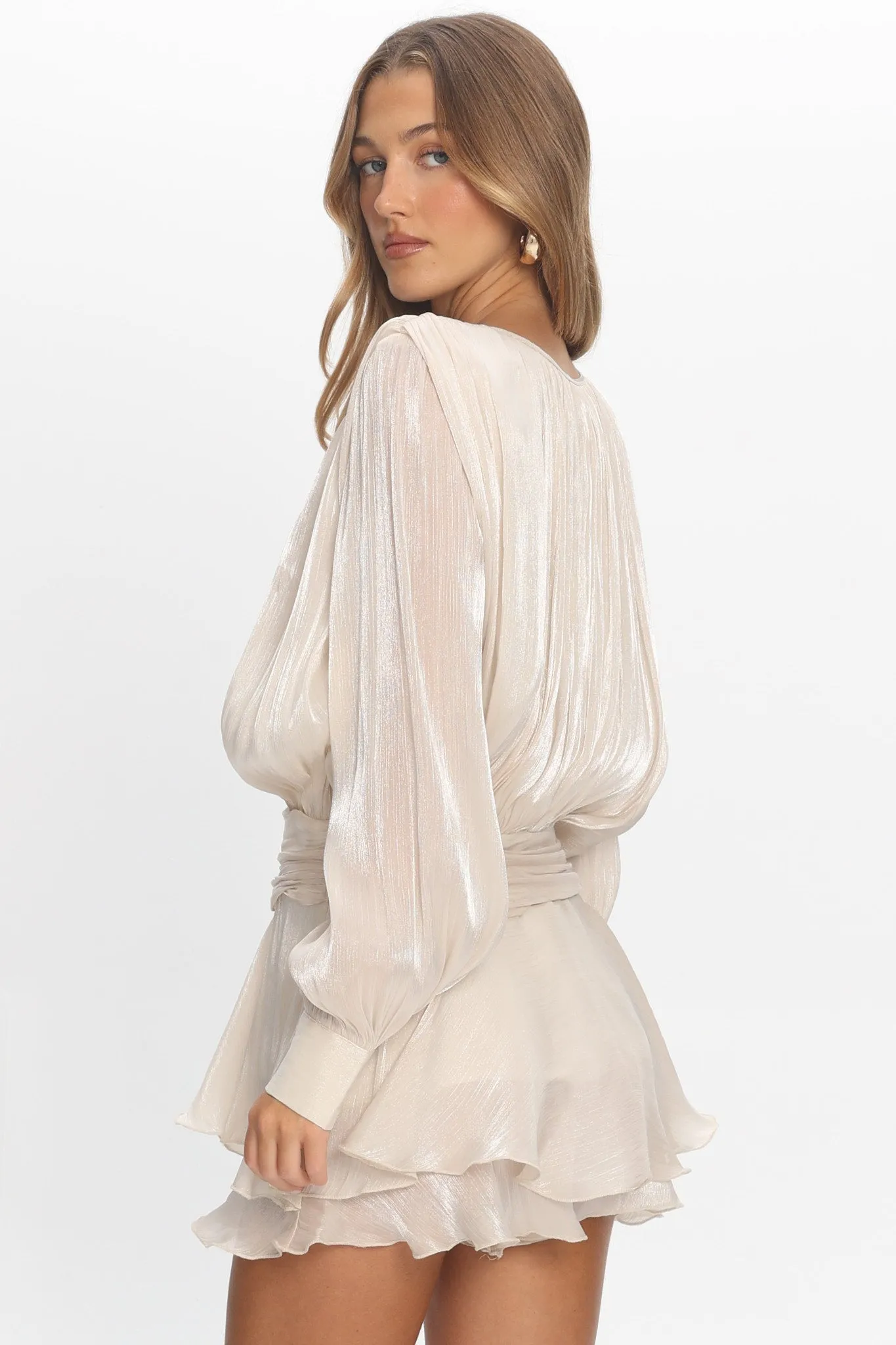 Fontaine Long Sleeve Layered Romper Oyster sold by Selfie Leslie product image thumbnail 3
