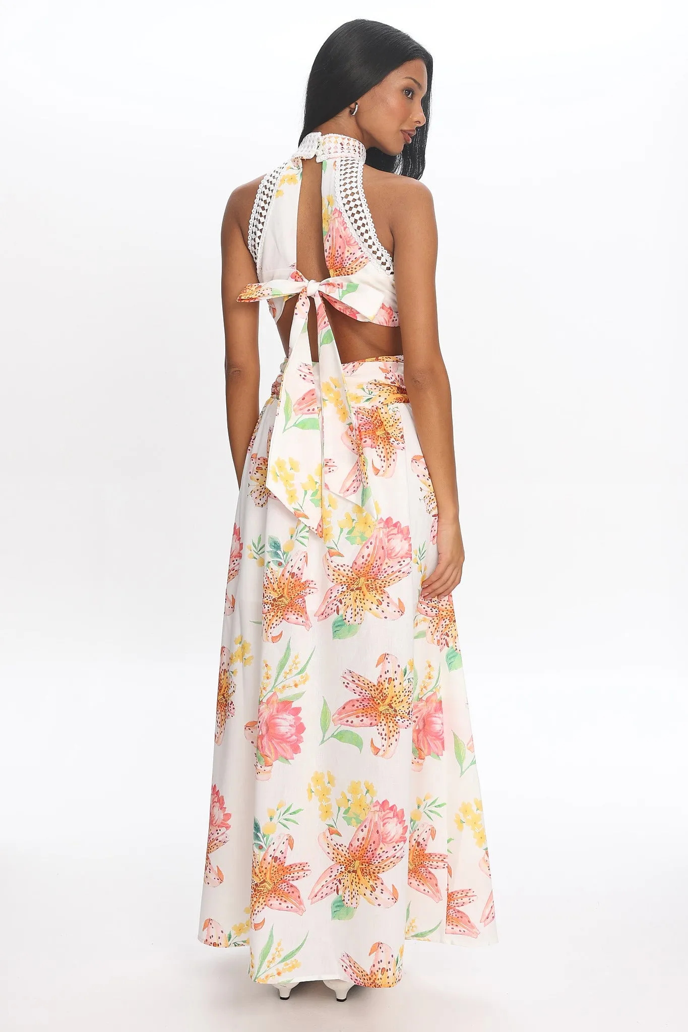 Capri Coast Floral Maxi Dress White sold by Selfie Leslie product image thumbnail 3