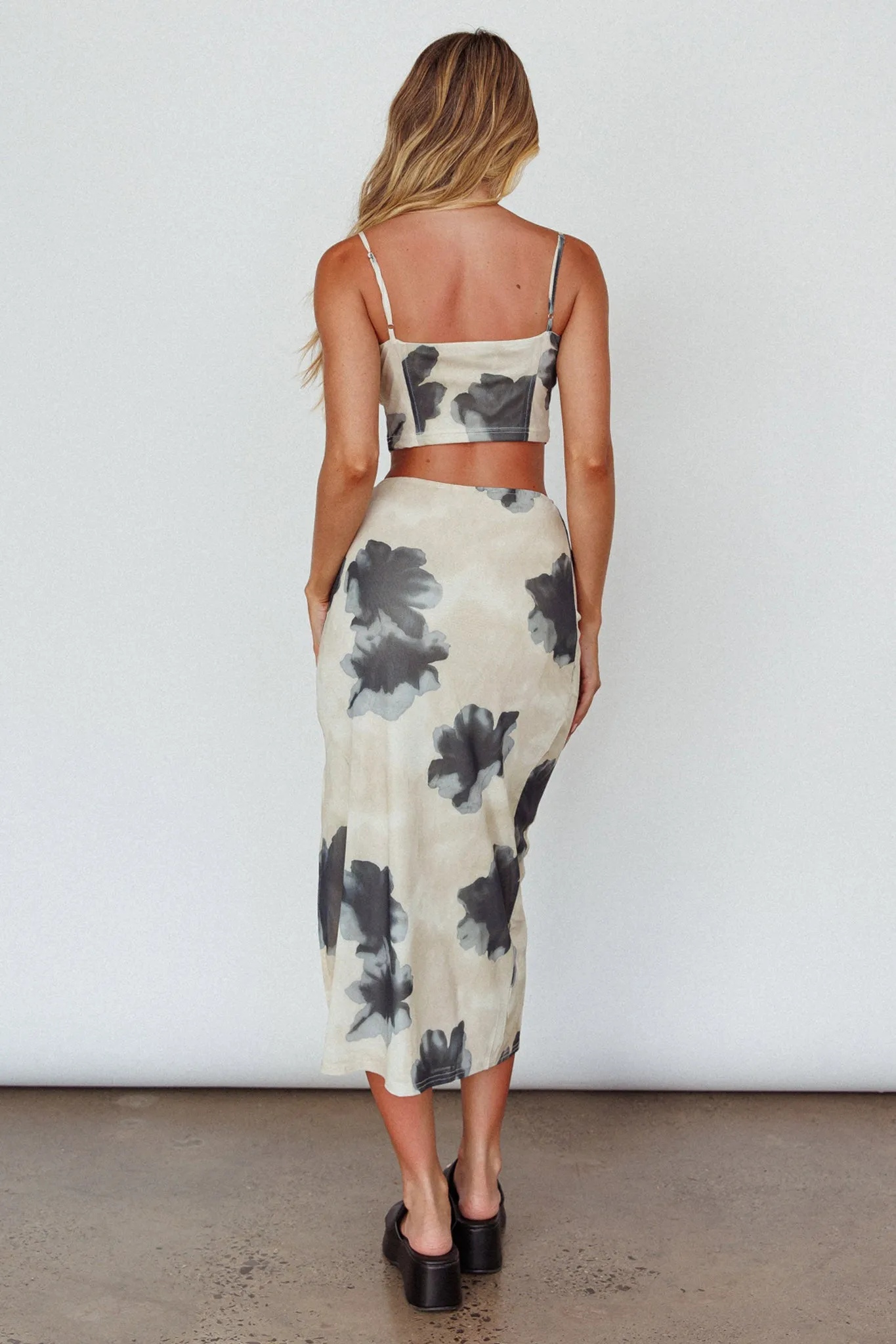 Miss You Midi Skirt Floral Cream sold by Selfie Leslie product image thumbnail 2