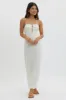 Namaste Bead Strap Lace Midi Dress White sold by Selfie Leslie