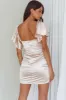 Aphrodite Molded Bust Angel Sleeve Wrap Dress Champagne sold by Selfie Leslie