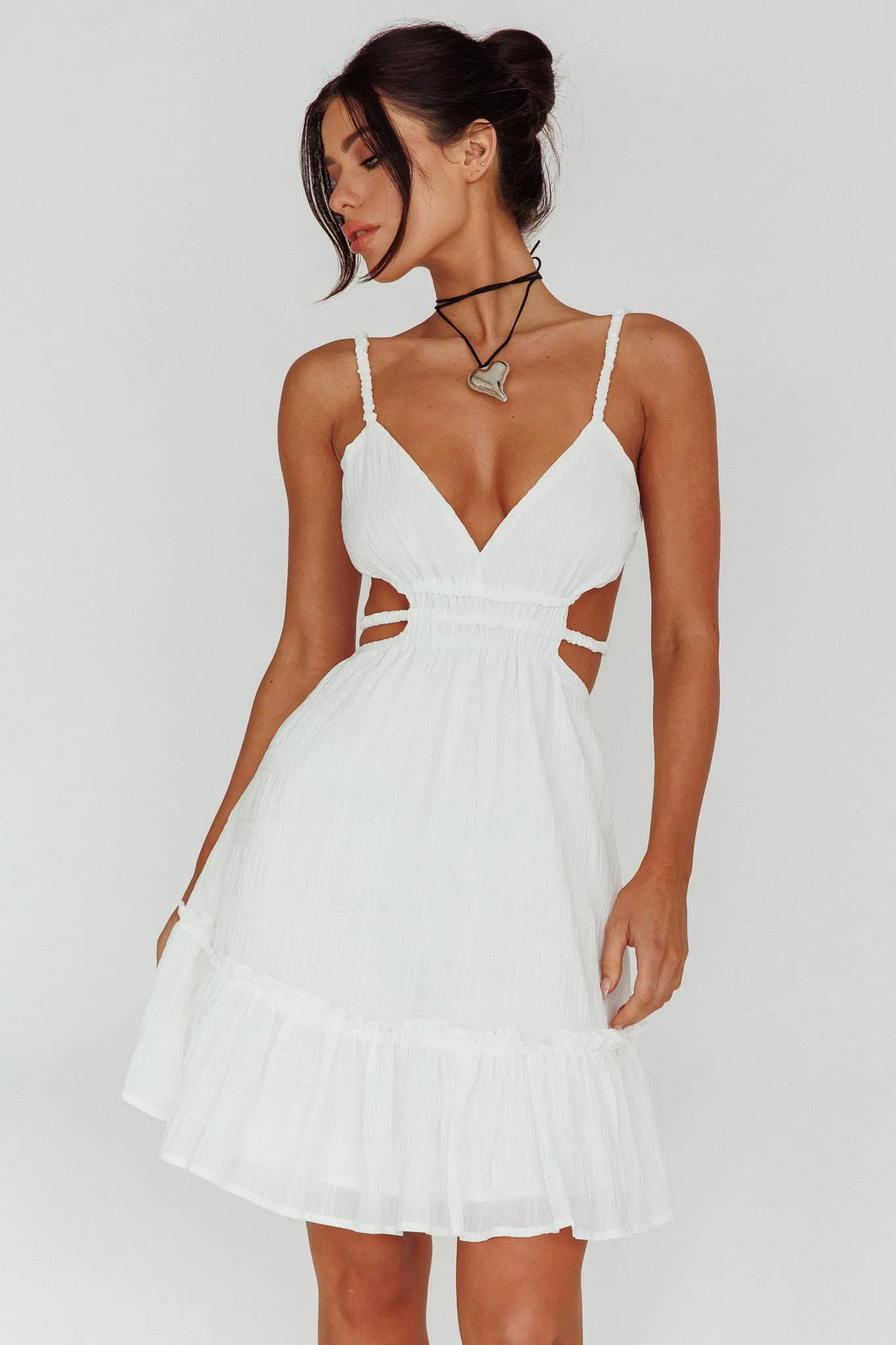 High Flier Open Back Mini Dress White sold by Selfie Leslie product image thumbnail 3