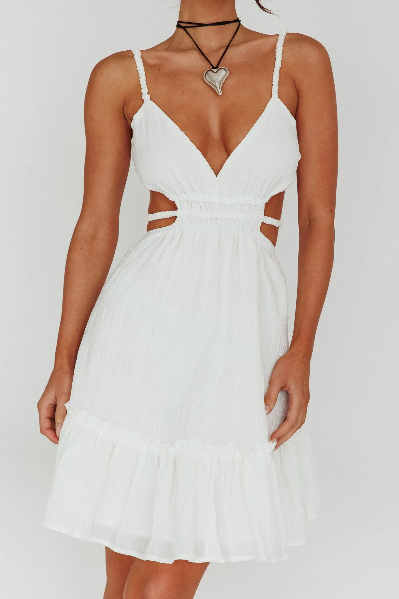 High Flier Open Back Mini Dress White sold by Selfie Leslie product image thumbnail 4