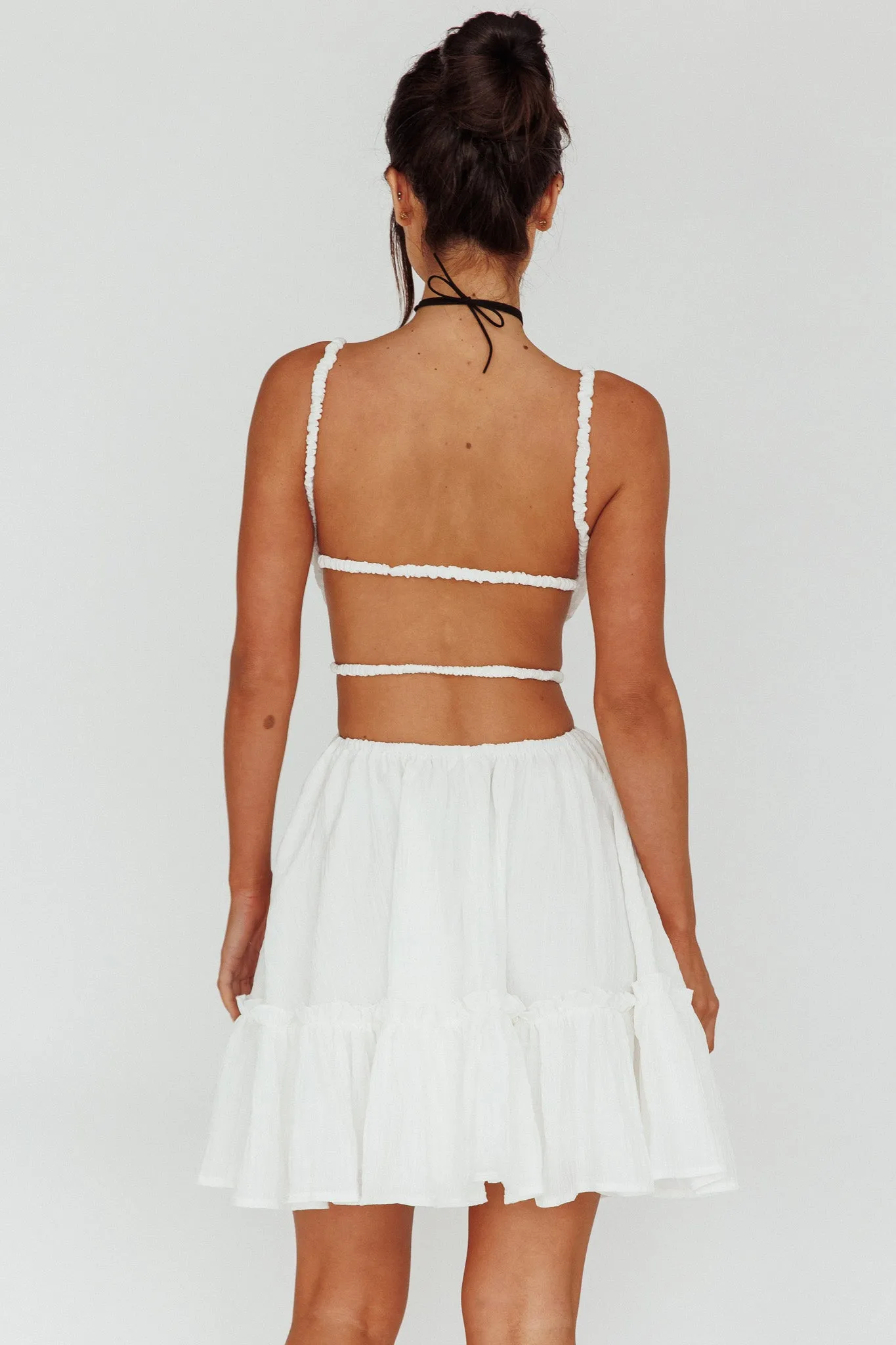 High Flier Open Back Mini Dress White sold by Selfie Leslie product image thumbnail 2