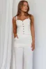 Play It Cool Button Up Top Natural sold by Selfie Leslie