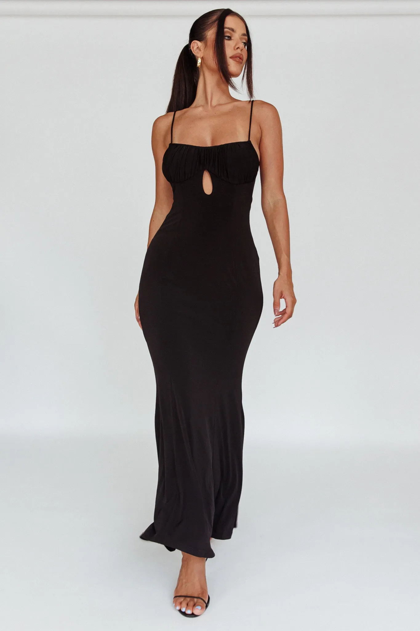 Marcella Keyhole Bust Maxi Dress Black sold by Selfie Leslie product image thumbnail 5