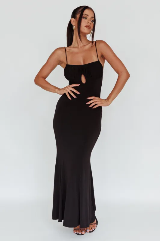 Marcella Keyhole Bust Maxi Dress Black sold by Selfie Leslie