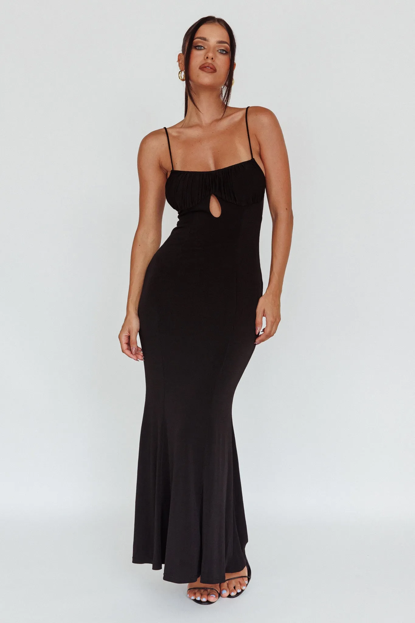 Marcella Keyhole Bust Maxi Dress Black sold by Selfie Leslie product image thumbnail 4