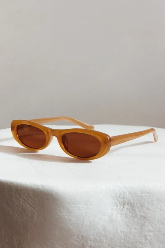 Live Loud Oval Sunglasses Brown sold by Selfie Leslie