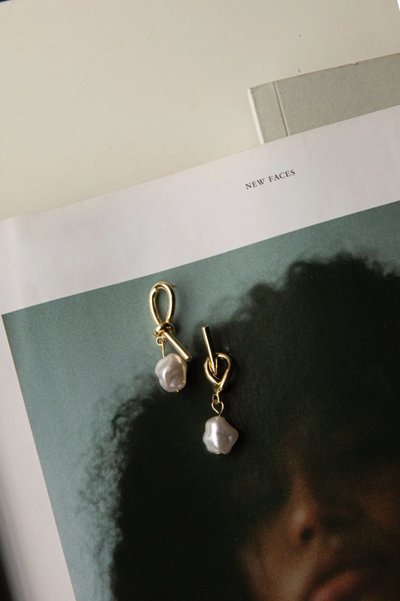 Ariel Pearl Drop Earrings Gold sold by Selfie Leslie product image thumbnail 4