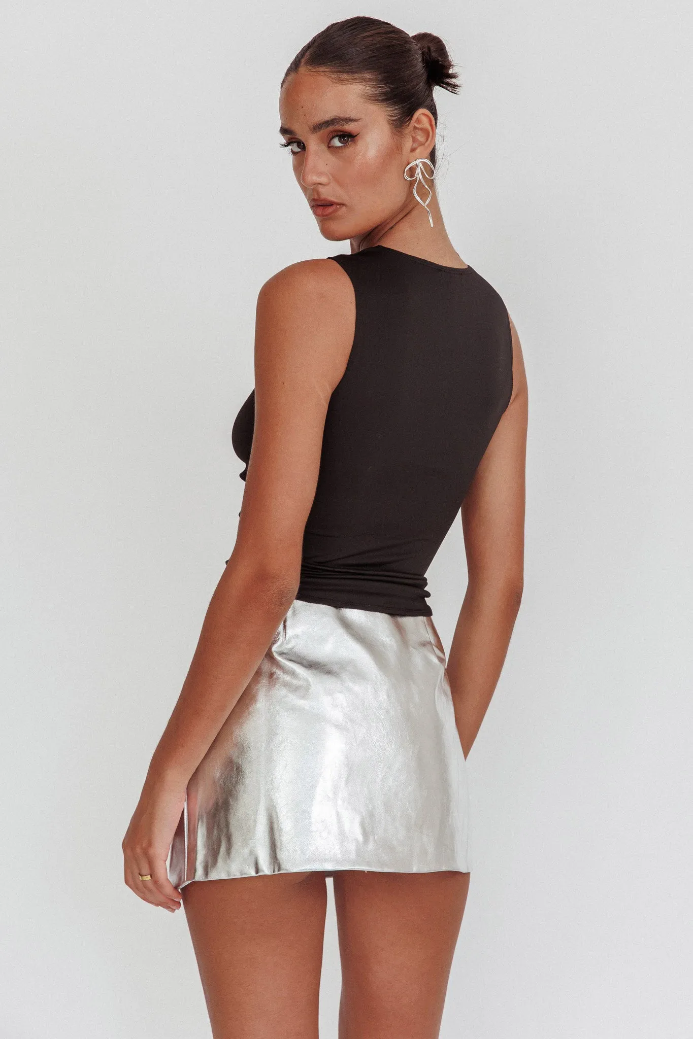 Argyle Cut-Out Sleeveless Top Black sold by Selfie Leslie product image thumbnail 2