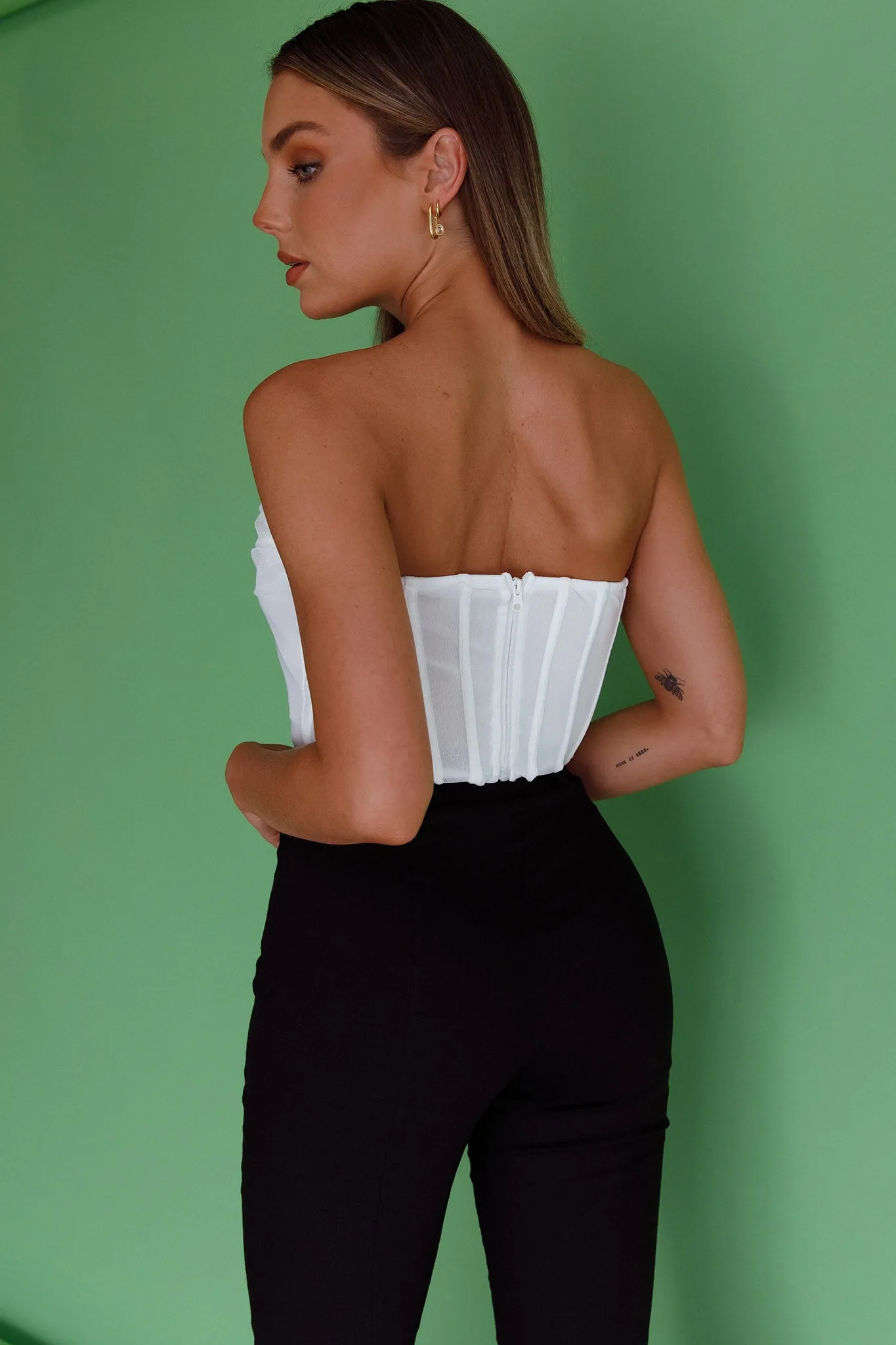 Vixen Corset Top White sold by Selfie Leslie product image thumbnail 2