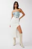 Peachy Keen Cut-Out Split Midi Skirt White sold by Selfie Leslie