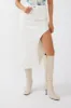 Peachy Keen Cut-Out Split Midi Skirt White sold by Selfie Leslie