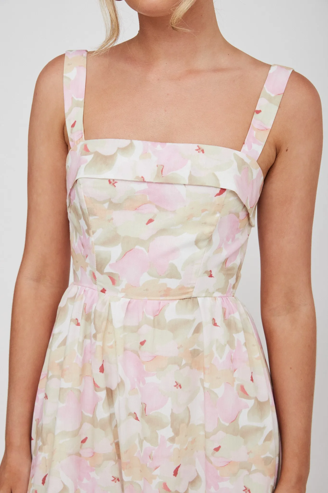 Lisseth Foldover Neckline Midi Dress Floral Pink sold by Selfie Leslie product image thumbnail 4