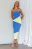 Shondra Crepe Texture Tube Dress Blue sold by Selfie Leslie