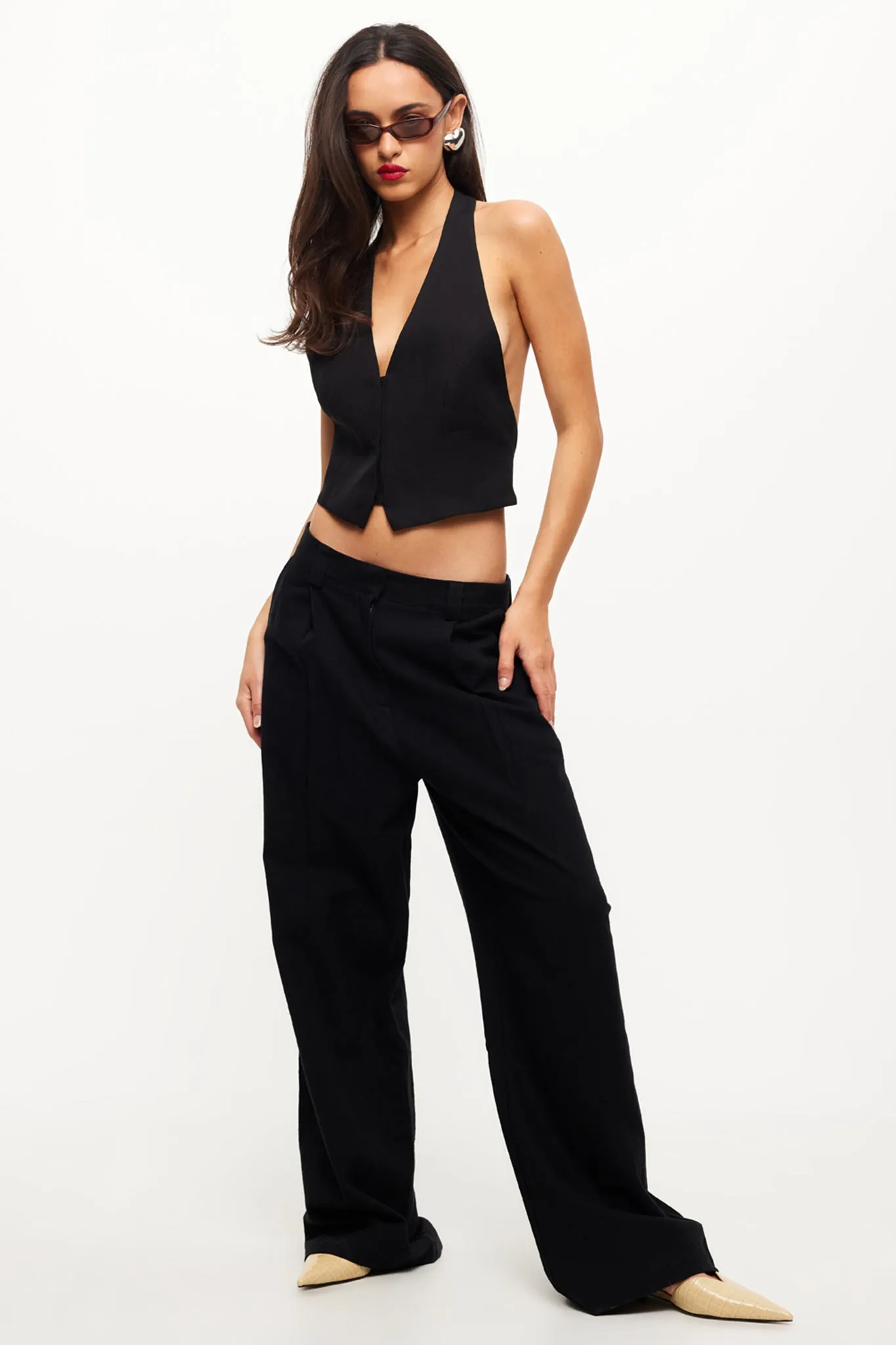 LIONESS Je Suis Halter Top Onyx sold by Selfie Leslie product image thumbnail 4