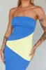 Shondra Crepe Texture Tube Dress Blue sold by Selfie Leslie