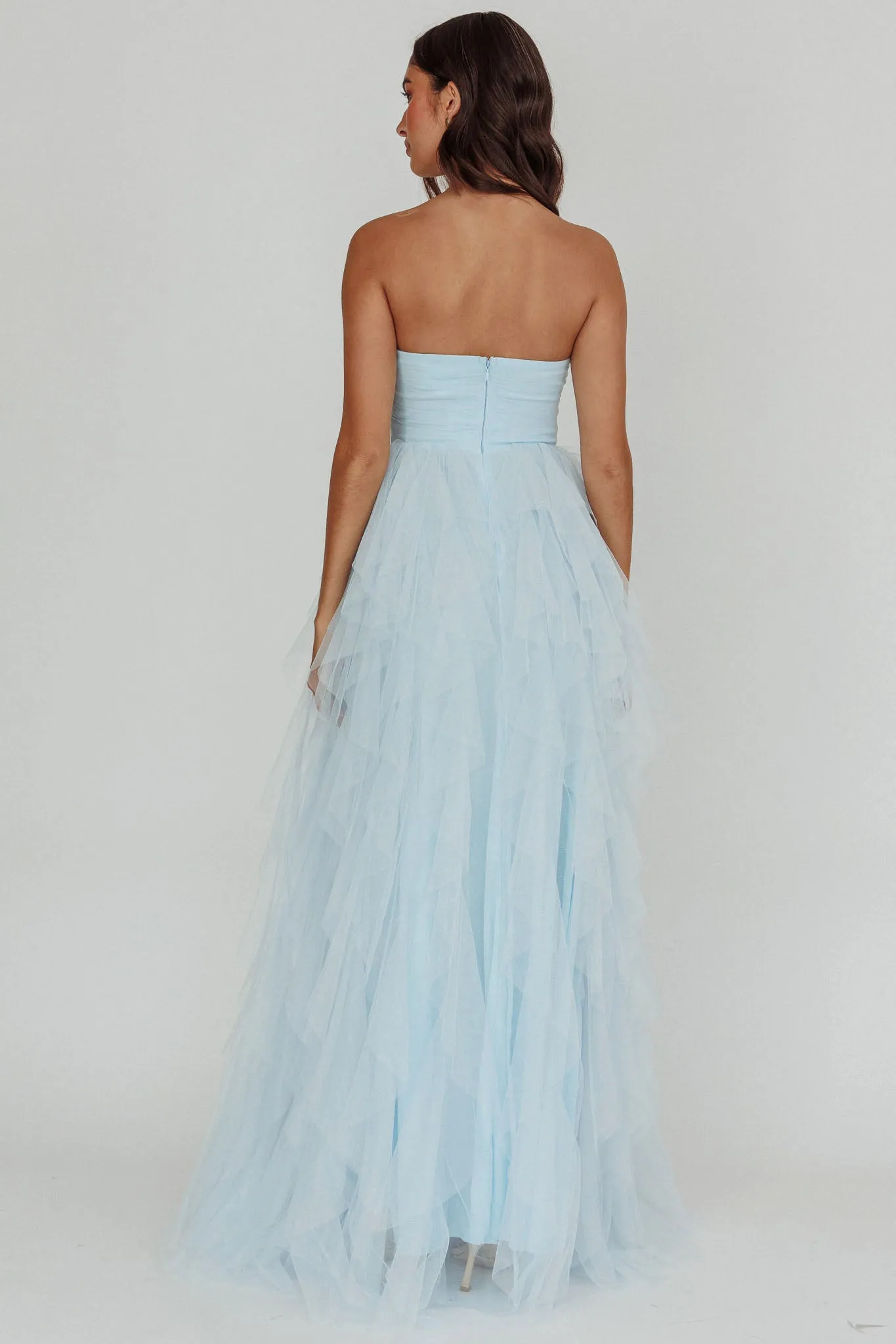 Rori Tulle Cascade Maxi Dress Blue sold by Selfie Leslie product image thumbnail 3