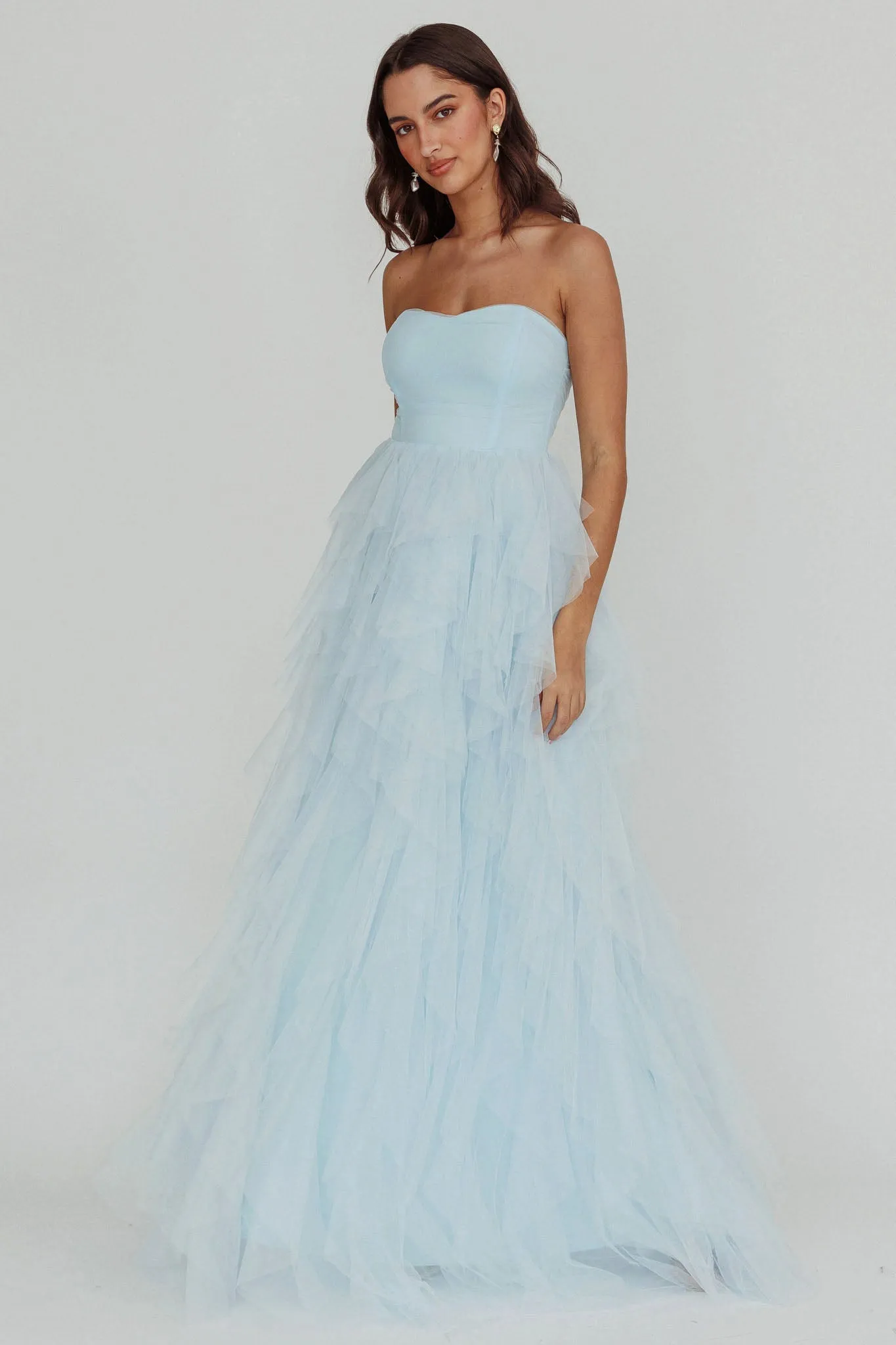 Rori Tulle Cascade Maxi Dress Blue sold by Selfie Leslie product image thumbnail 2