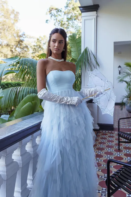 Rori Tulle Cascade Maxi Dress Blue sold by Selfie Leslie