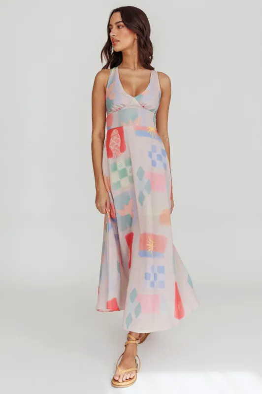 Sweethearts A-Line Print Maxi Dress Multi sold by Selfie Leslie