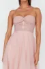 Smitten Lace Insert Tulle Midi Dress Blush sold by Selfie Leslie