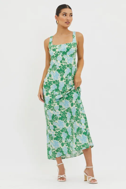 Living Hope Tied Back Maxi Dress Green sold by Selfie Leslie