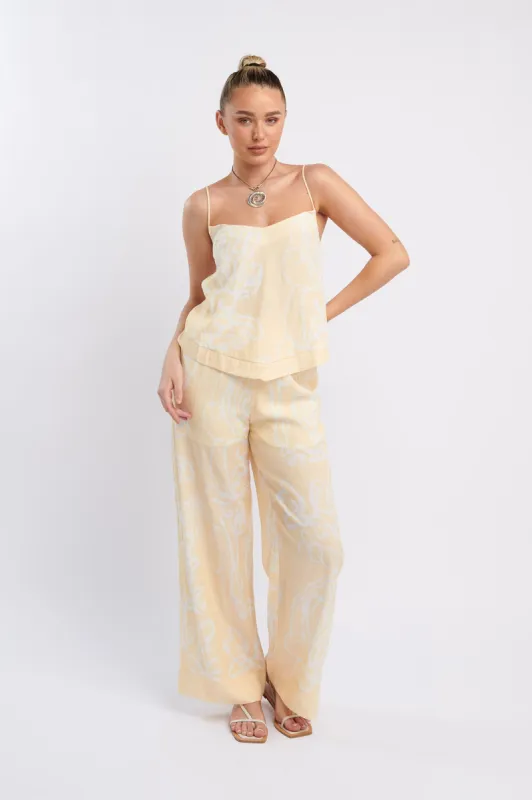 Oceania Long Pants Print Yellow sold by Selfie Leslie