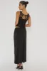 Lorely Ruched Lace Bodice Maxi Dress Black sold by Selfie Leslie