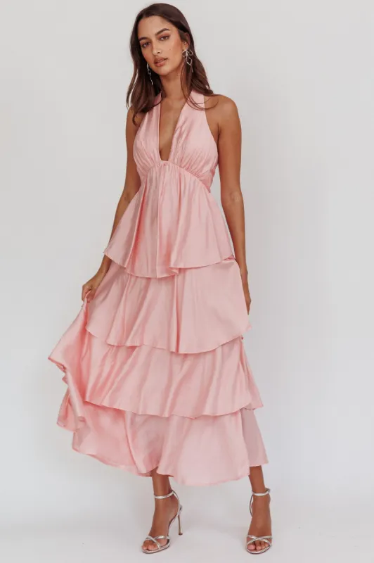 Catalina Tiered Ruffle Maxi Dress Dusty Rose sold by Selfie Leslie